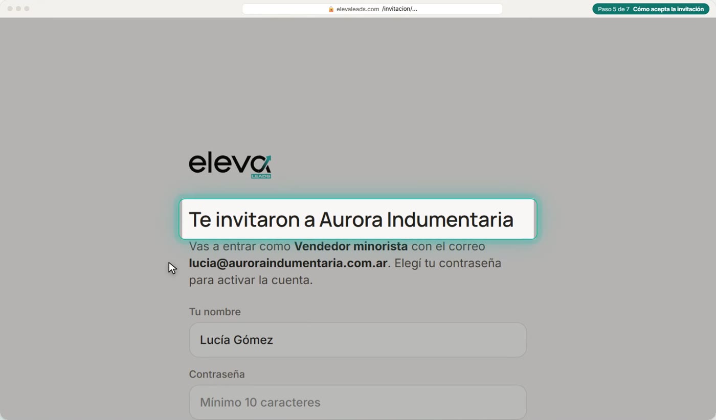Cómo acepta la invitación