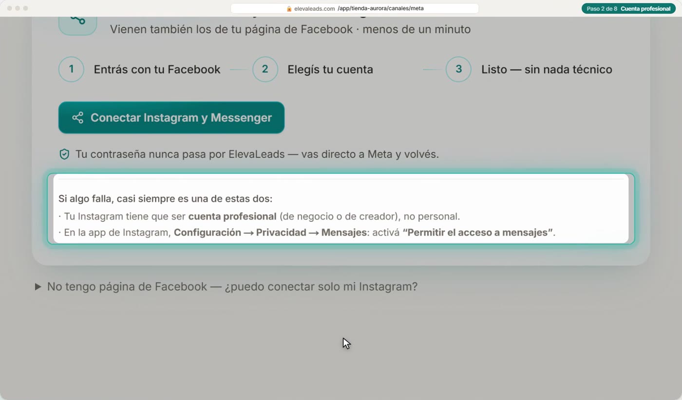 Cuenta profesional