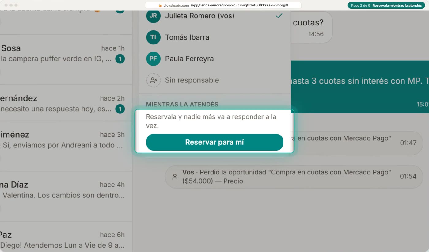 Reservala mientras la atendés