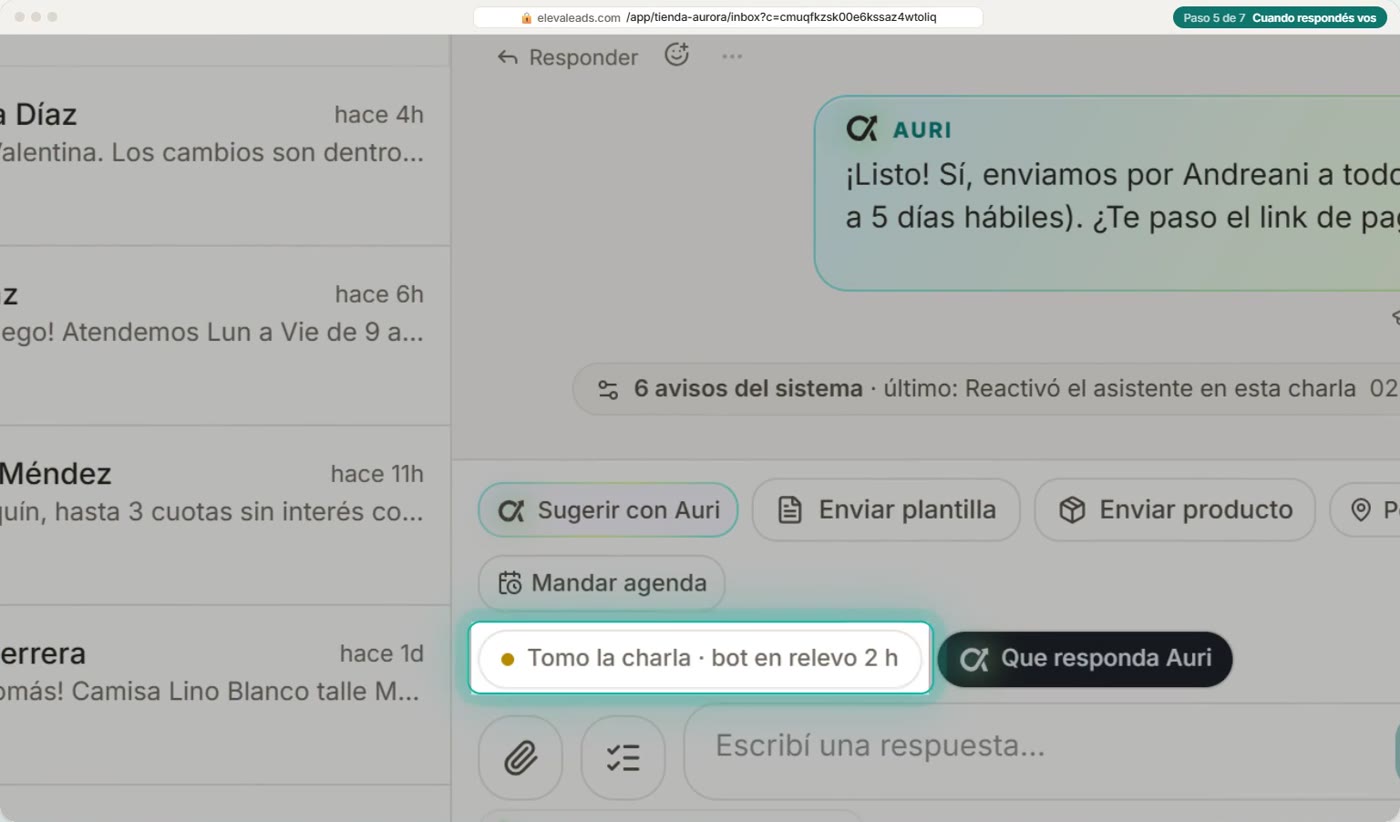 Cuando respondés vos