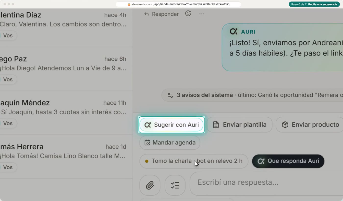Pedile una sugerencia