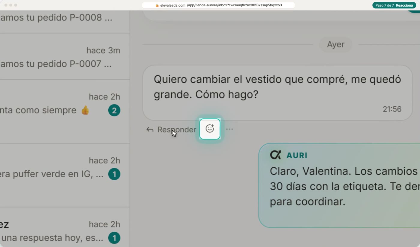 Reaccioná