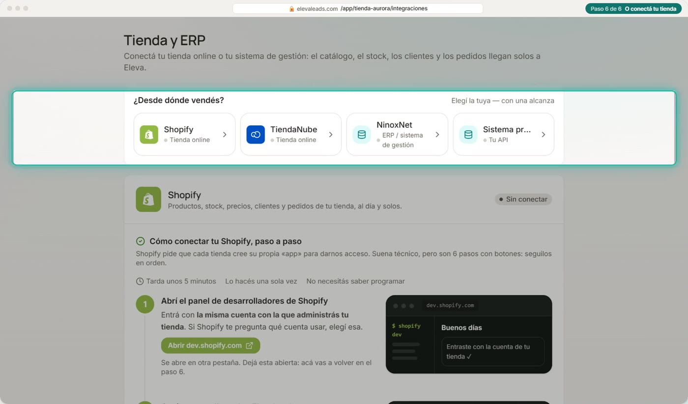 O conectá tu tienda