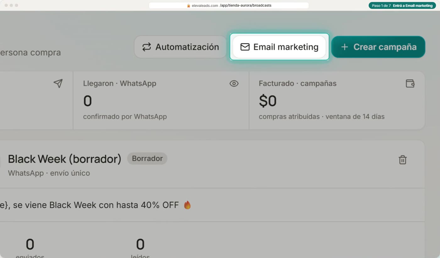 Entrá a Email marketing