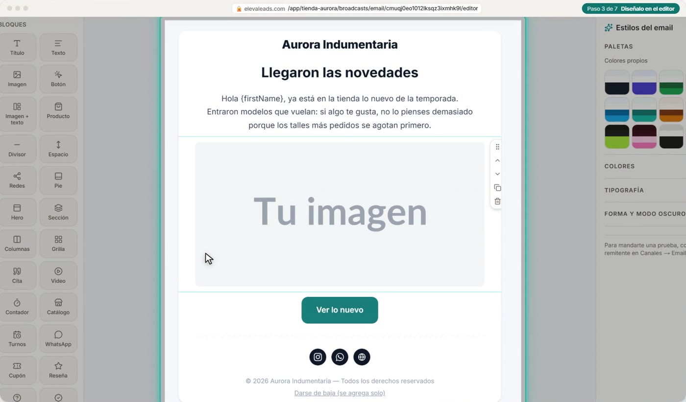 Diseñalo en el editor