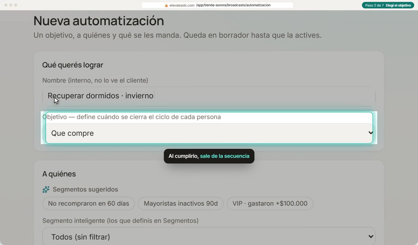 Elegí el objetivo