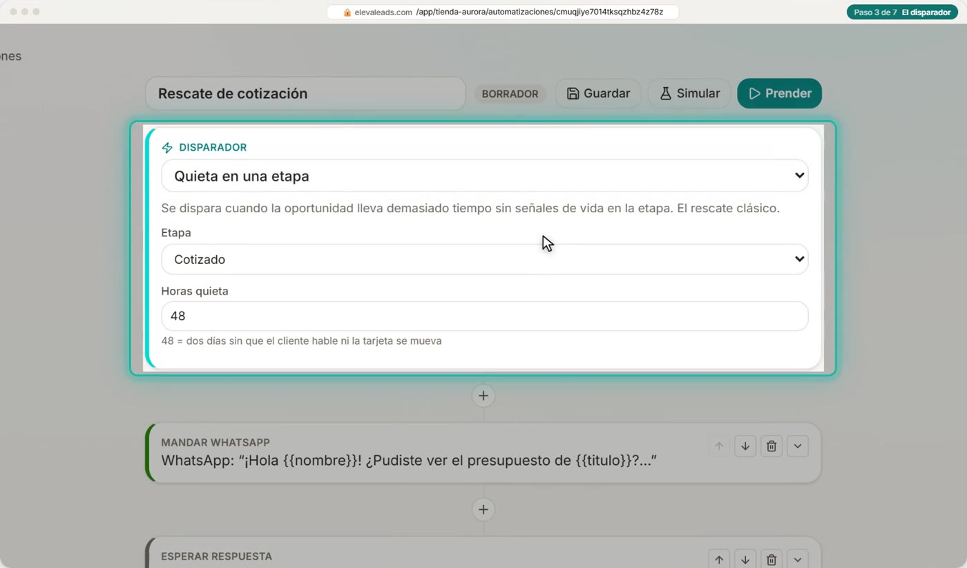 El disparador