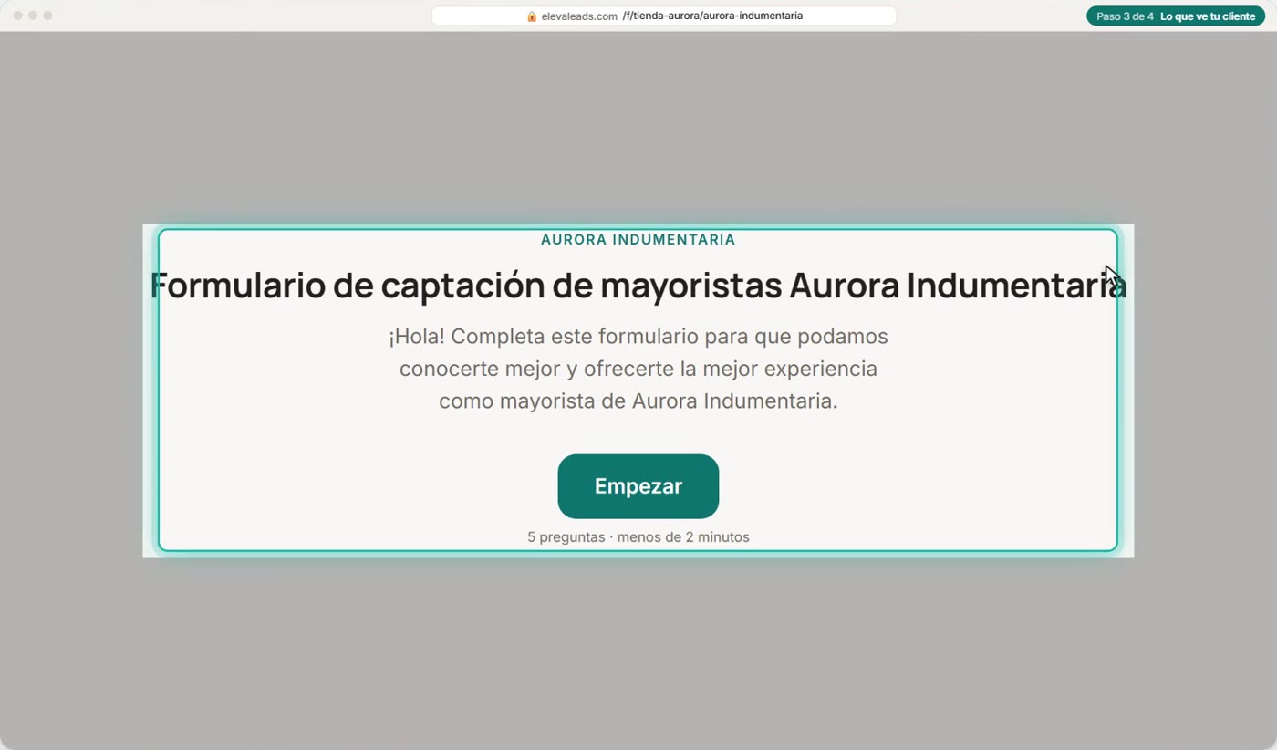 Lo que ve tu cliente